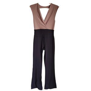 Free People Movement Jumpsuit Small Black Taupe High Beams One Piece